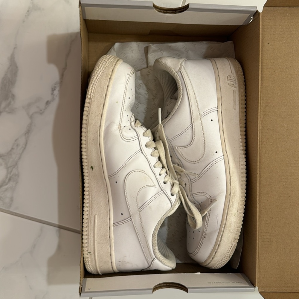 White Nike Air Force Ones